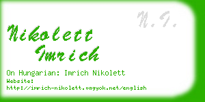 nikolett imrich business card